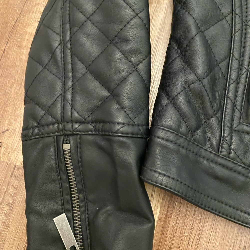 Girls Moto style Leather jacket - Picture 2 of 7